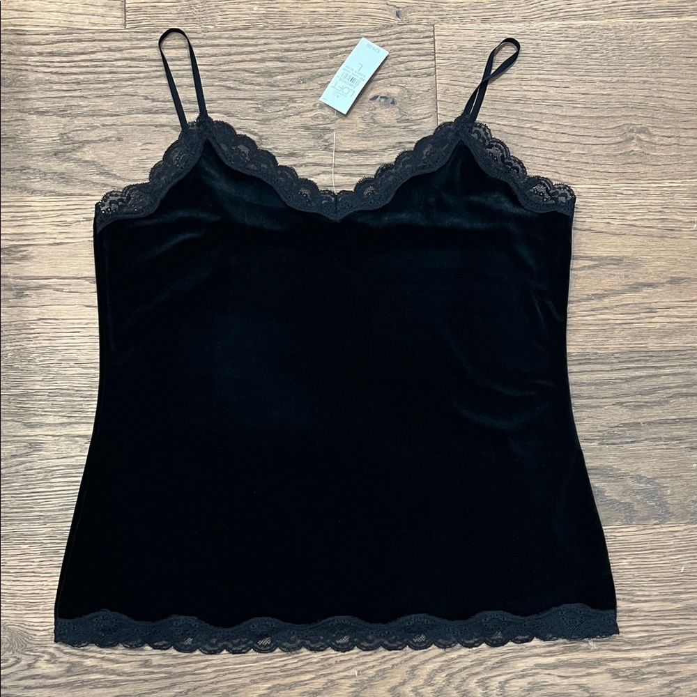 NWT LOFT Velvet & Lace Tank